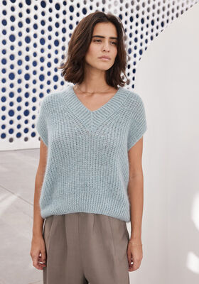 T-SHIRT Ecopuno & Silkhair - Strikkeopskrift (SE) fra Lana Grossa