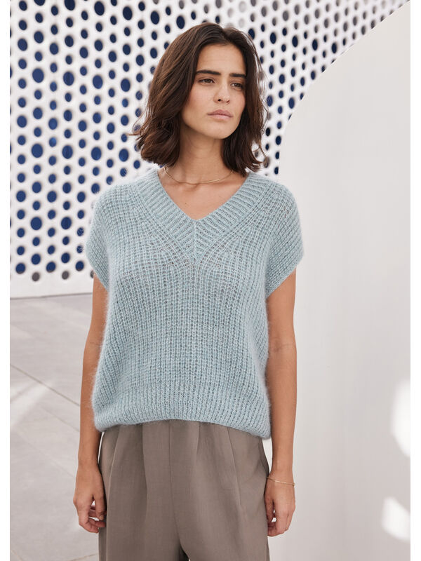 Lana Grossa T-SHIRT Ecopuno & Silkhair - Strikkeopskrift (SE)