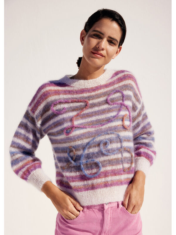 Lana Grossa PULLOVER Silkhair & Silkhair Print - Strikkeopskrift (SE)