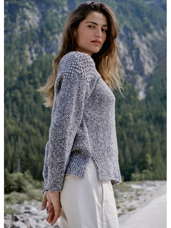 Lana Grossa PULLOVER Cool Merino Print - Strikkeopskrift (SE)
