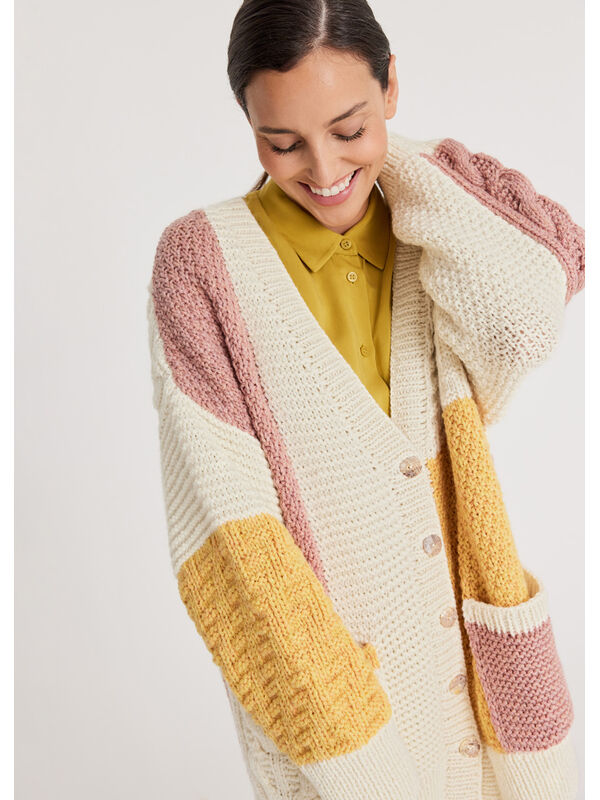 Lana Grossa JAKKE Cool Merino Big - Strikkeopskrift (SE)
