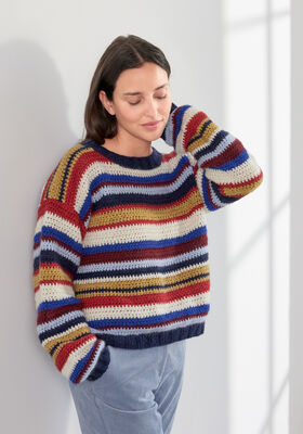 PULLOVER Brigitte No. 2 - Strikkeopskrift (SE) fra Lana Grossa