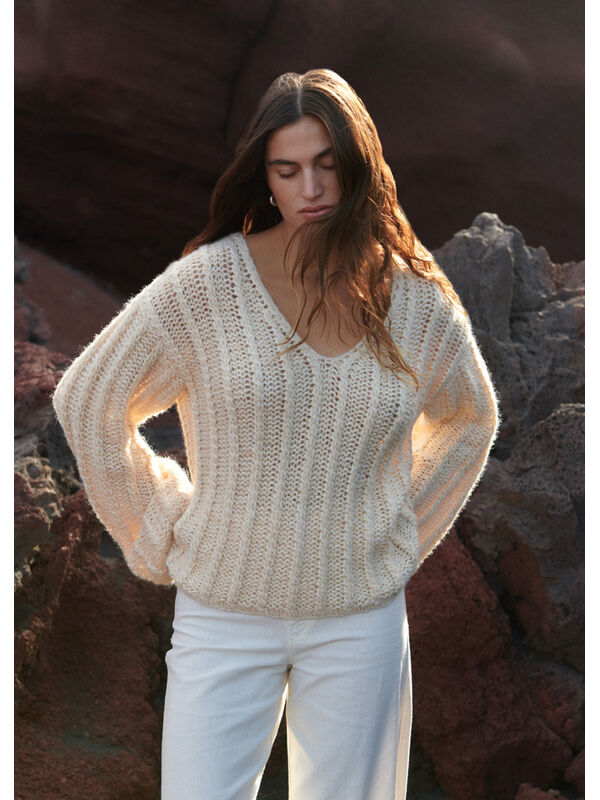 Lana Grossa PULLOVER Setasuri & Ecopuno - Strikkeopskrift (SE)