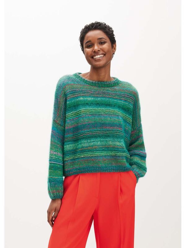 Lana Grossa PULLOVER Colorissimo & Silkhair - Strikkeopskrift (SE)