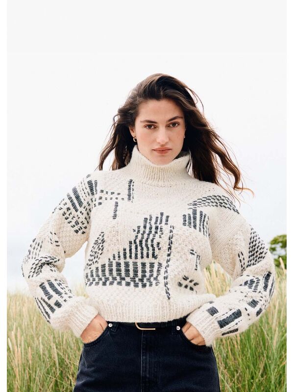 Lana Grossa PULLOVER Ecopuno Chunky & Cool Merino Big - Strikkeopskrift (SE)