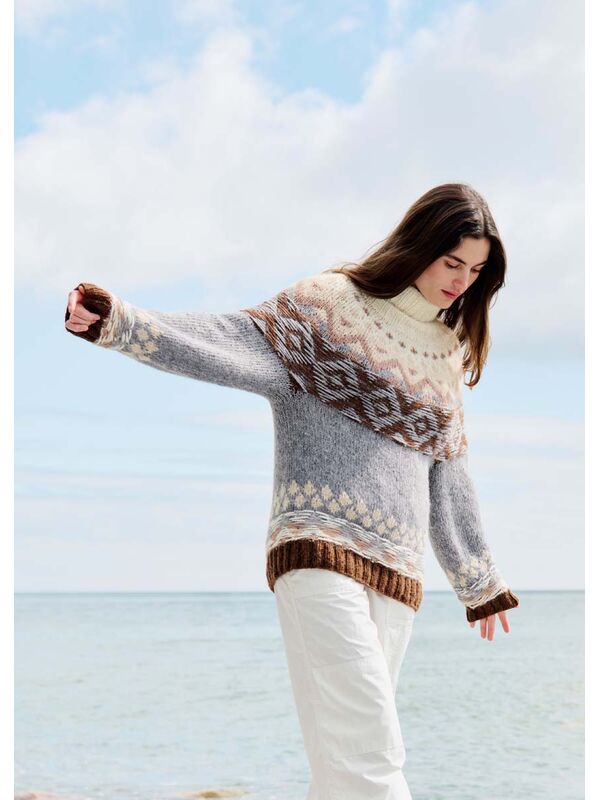 Lana Grossa PULLOVER Brigitte No. 2 - Strikkeopskrift (SE)