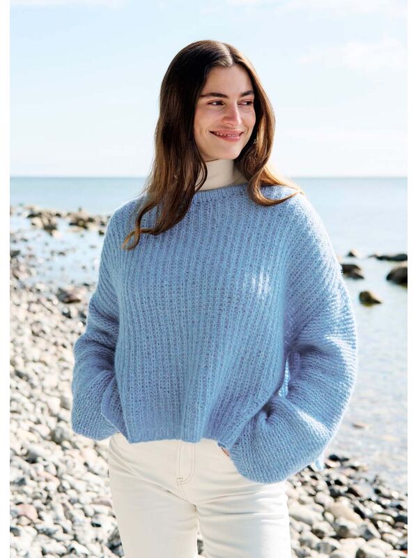 Lana Grossa PULLOVER Airy - Strikkeopskrift (SE)