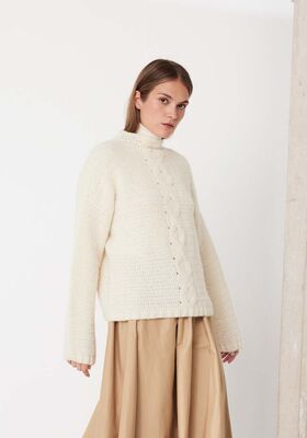 HÆKLET PULLOVER Nebbia fra Lana Grossa