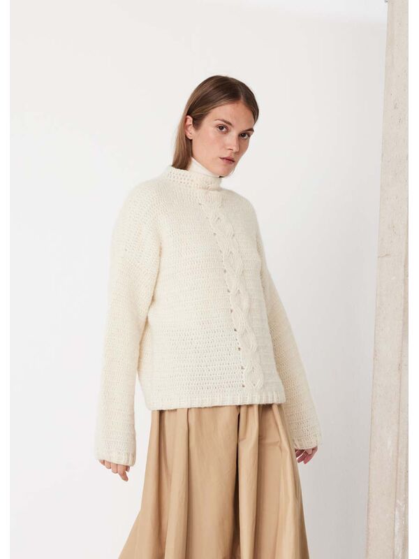 Lana Grossa HÆKLET PULLOVER Nebbia