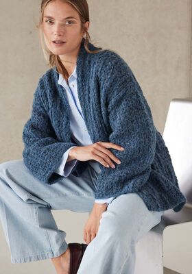 HÆKLET CARDIGAN Alpaca Air II fra Lana Grossa