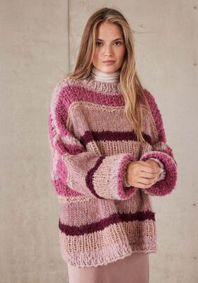 OVERSIZED PULLOVER Caramella, Alpaca Air II, Orsetto & Silkhair fra Lana Grossa