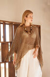 Lana Grossa HÆKLET PONCHO Natural Superkid Tweed