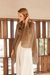 Lana Grossa HÆKLET PONCHO Natural Superkid Tweed
