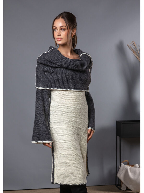 FILATI Studio VENDBAR KJOLE Solo Alta Moda Cashmere 16