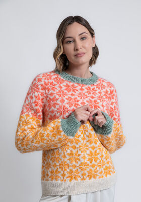 PULLOVER MED MØNSTER Natural Alpaca Pelo fra FILATI Studio