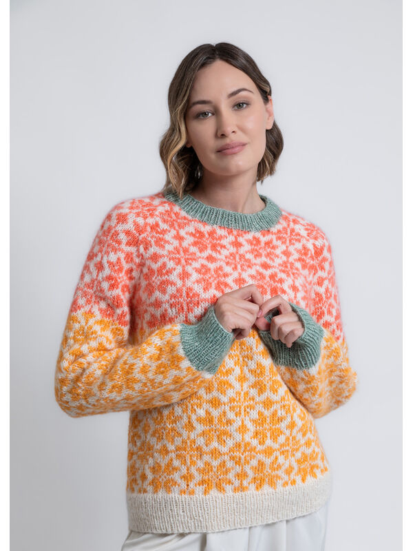 FILATI Studio PULLOVER MED MØNSTER Natural Alpaca Pelo