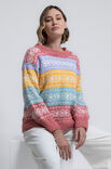 FILATI Studio PULLOVER MED MØNSTERSTRIBER Natural Alpaca Pelo