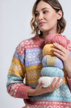FILATI Studio PULLOVER MED MØNSTERSTRIBER Natural Alpaca Pelo