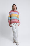 FILATI Studio PULLOVER MED MØNSTERSTRIBER Natural Alpaca Pelo