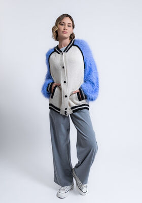 COLLEGEJAKKE Natural Lama Chunky, Brillino & Basta fra FILATI Studio