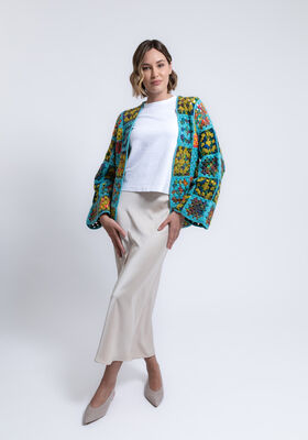 HÆKLET JAKKE Cool Merino Uni & Cool Merino Color fra FILATI Studio