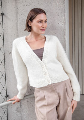 TOP DOWN CARDIGAN Merino Miscela & Silkhair fra FILATI Studio
