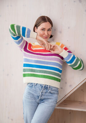 TOP DOWN PULLOVER Merino Miscela fra FILATI Studio
