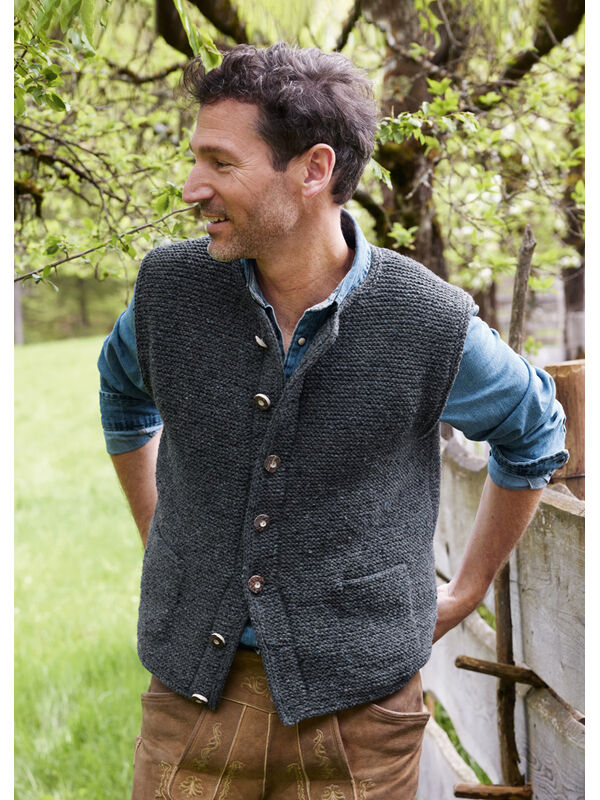 Lana Grossa VEST Landlust Soft Tweed 90 - Strikkeopskrift (SE)