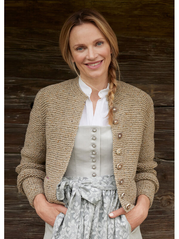 Lana Grossa CARDIGAN Landlust Soft Tweed 90 & Cool Wool Big - Strikkeopskrift (SE)