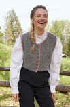 Lana Grossa VEST Landlust Soft Tweed 180 & Alpina  - Strikkeopskrift (SE)