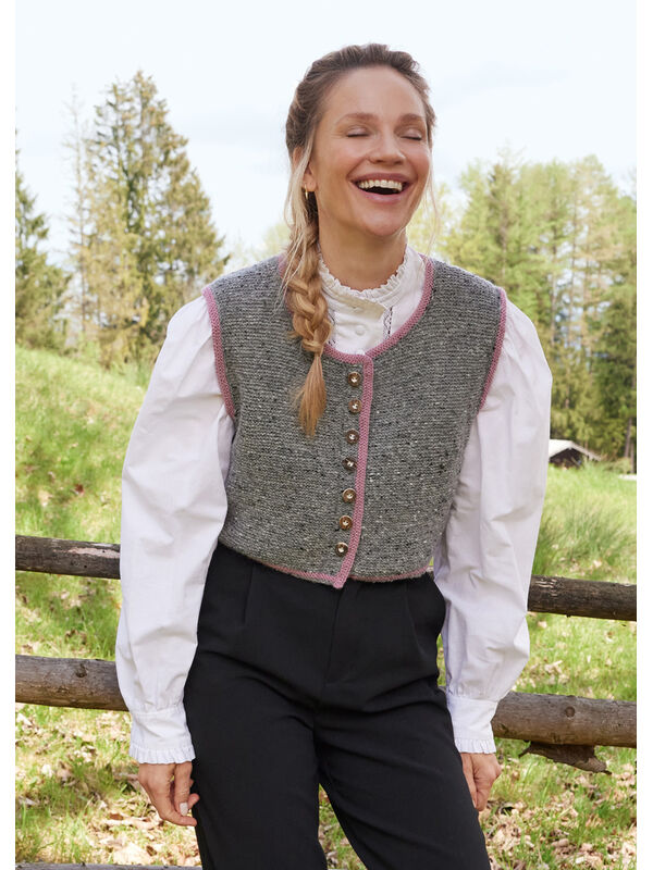 Lana Grossa VEST Landlust Soft Tweed 180 & Alpina - Strikkeopskrift (SE)