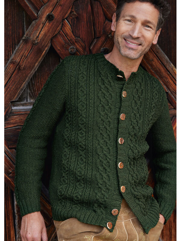 Lana Grossa CARDIGAN (MAND) Cool Wool - Strikkeopskrift (SE)