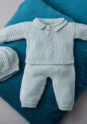 SWEATER, BUKSER OG HUE Cool Wool Baby fra Lana Grossa