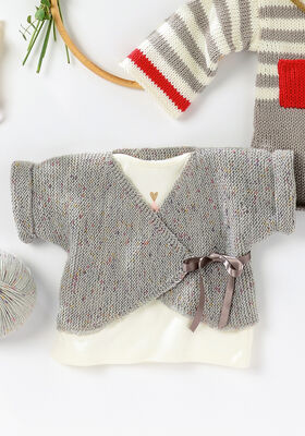 SLÅ-OM-JAKKE Cool Wool Baby fra Lana Grossa