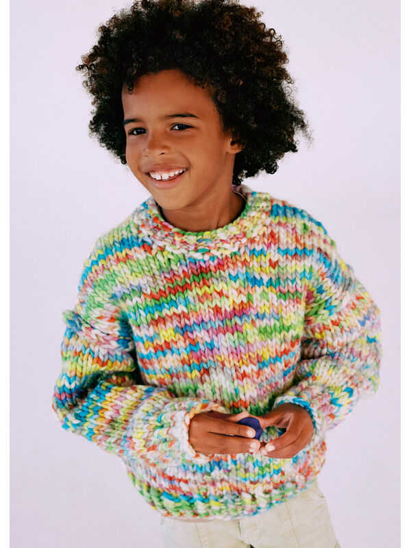 Lana Grossa PULLOVER Confetti - Strikkeopskrift (DK)