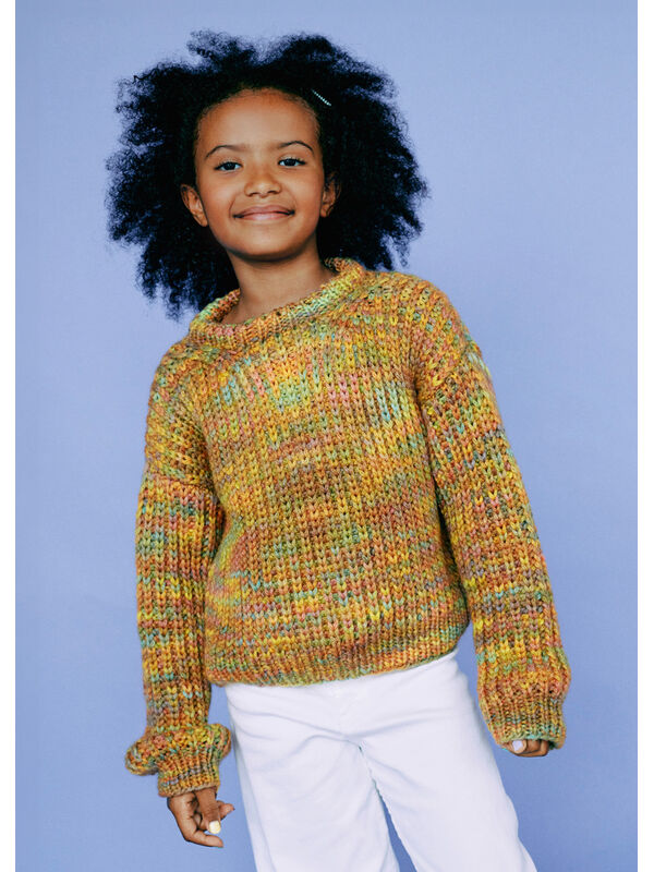 Lana Grossa PULLOVER Cool Merino Big Color - Strikkeopskrift (SE)