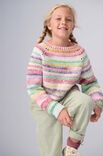 Lana Grossa HÆKLET TOPDOWN PULLOVER Gomitolo Magico & Ecopuno - Strikkeopskrift (NO)