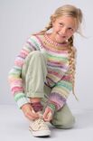 Lana Grossa HÆKLET TOPDOWN PULLOVER Gomitolo Magico & Ecopuno - Strikkeopskrift (NO)