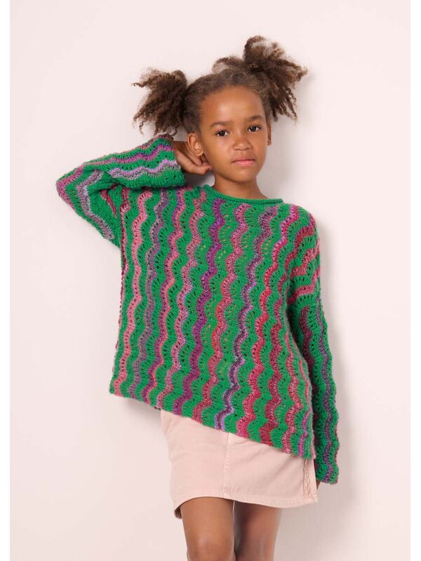 Lana Grossa PULLOVER Colorissimo & Ecopuno - Strikkeopskrift (SE)