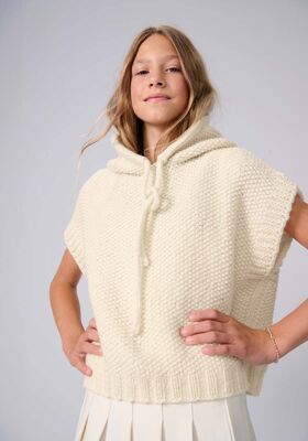 HOODIE-SLIPOVER Cool Merino Big - Strikkeopskrift (SE) fra Lana Grossa
