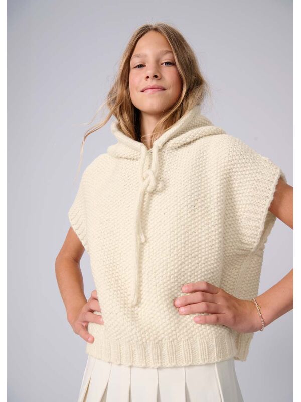 Lana Grossa HOODIE-SLIPOVER Cool Merino Big - Strikkeopskrift (SE)