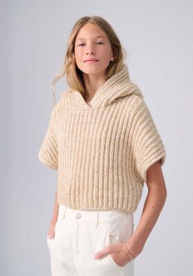 HOODIE-SLIPOVER Twinny - Strikkeopskrift (SE) fra Lana Grossa