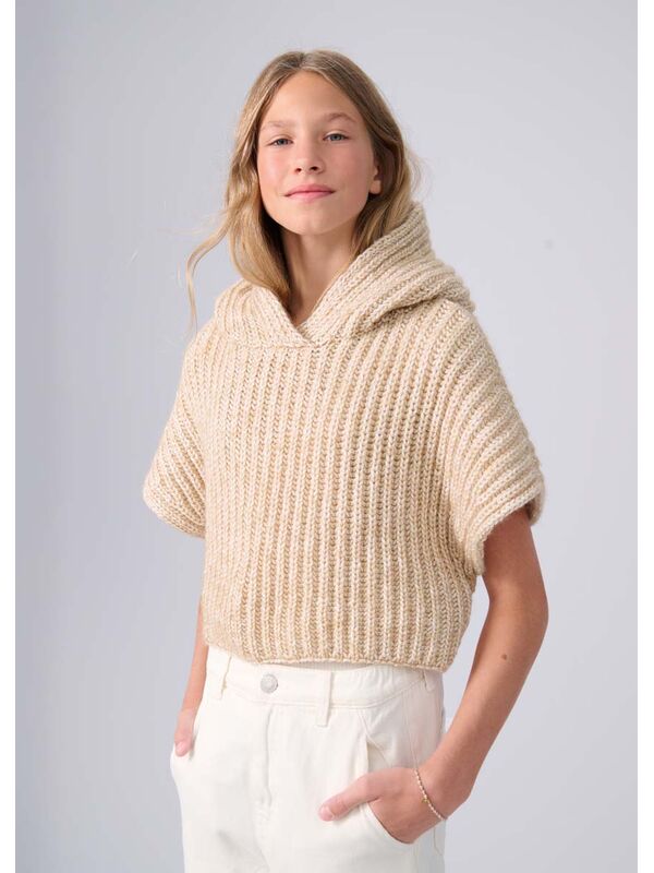 Lana Grossa HOODIE-SLIPOVER Twinny - Strikkeopskrift (SE)