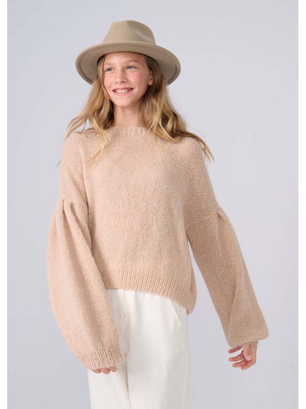 Lana Grossa PULLOVER Soffio & Setasuri - Strikkeopskrift (SE)
