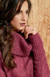 Lana Grossa SWEATER MED FLAGERMUSÆRMER OG RULLEKRAVE Silkhair