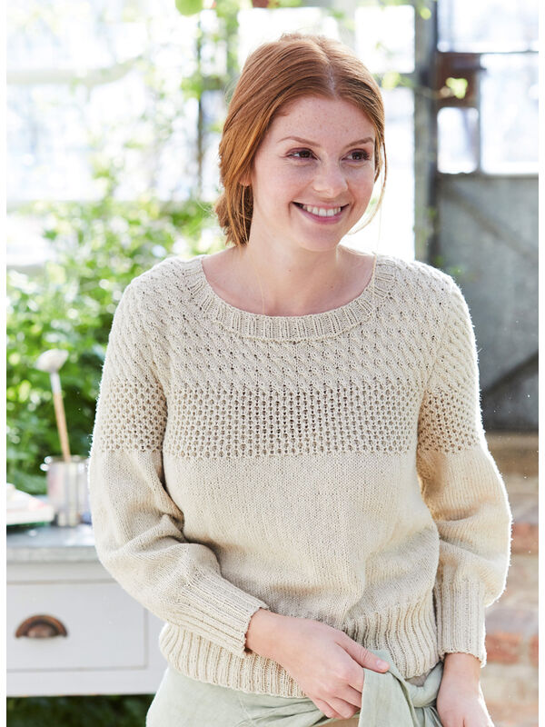 Lana Grossa MØNSTERMIX-PULLOVER Landlust Sommerseide - Strikkeopskrift (NO)