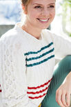 Lana Grossa PULLOVER MED FLETNINGER OG STRIBER Landlust Sommerseide - Strikkeopskrift (NO)