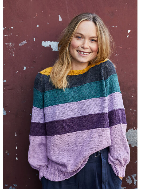 Lana Grossa PULLOVER Landlust Sommerseide - Strikkeopskrift (NO)