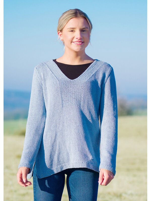 Lana Grossa SWEATER Landlust Sommerseide - Strikkeopskrift (SE)
