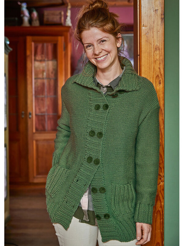 Lana Grossa JAKKE (DAME) Landlust Alpaka Merino 160 - Strikkeopskrift (SE)